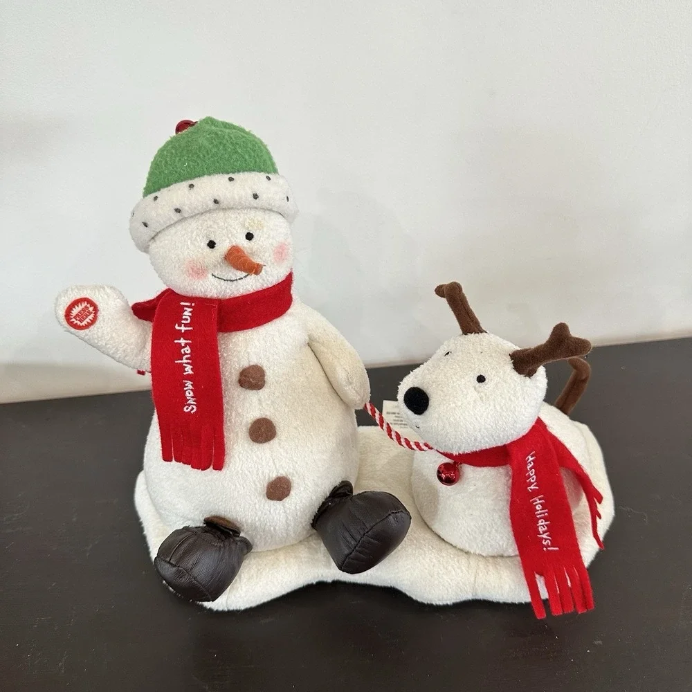 Hallmark Jingle Pals 2004 Singing Animated Snowman Dog Xmas Plush Musical Jingle